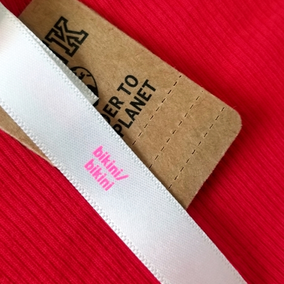 Victoria's Secret PINK Sequin Bling String Bikini Panty Ribbed Red NWT - Picture 8 of 11